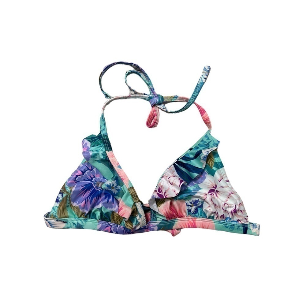 Sugar Beach Floral Bikini Top Size XL